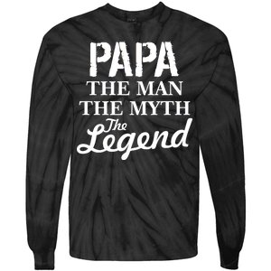 Papa The Man Myth Legend Tie-Dye Long Sleeve Shirt