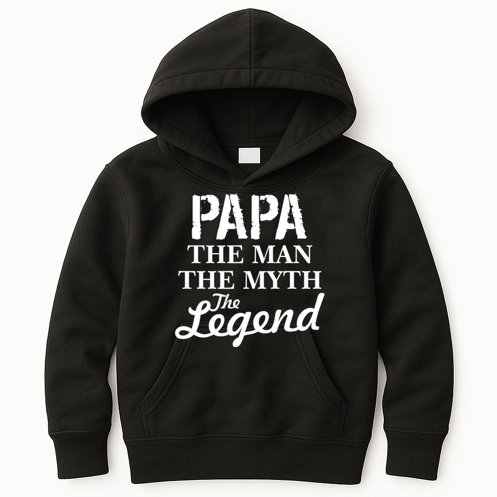 Papa The Man Myth Legend Kids Hoodie
