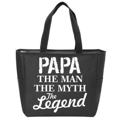 Papa The Man Myth Legend Zip Tote Bag