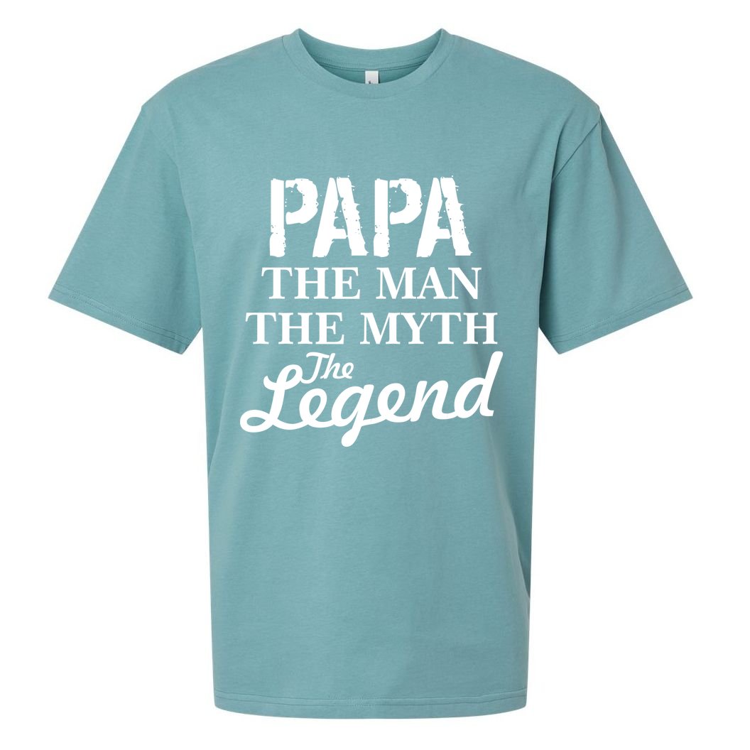 Papa The Man Myth Legend Sueded Cloud Jersey T-Shirt