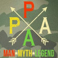 Papa The Man Myth Legend Arrow Cross Legacy Tie Dye Trucker Hat