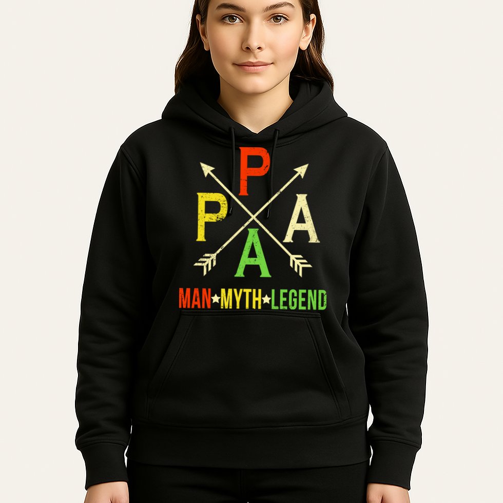 Papa The Man Myth Legend Arrow Cross Hoodie