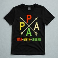 Papa The Man Myth Legend Arrow Cross T-Shirt