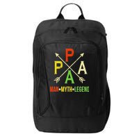 Papa The Man Myth Legend Arrow Cross City Backpack