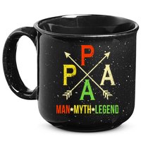 Papa The Man Myth Legend Arrow Cross 15oz Campfire Ceramic Mug