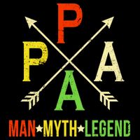 Papa The Man Myth Legend Arrow Cross Drawstring Bag