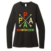 Papa The Man Myth Legend Arrow Cross Womens CVC Long Sleeve Shirt