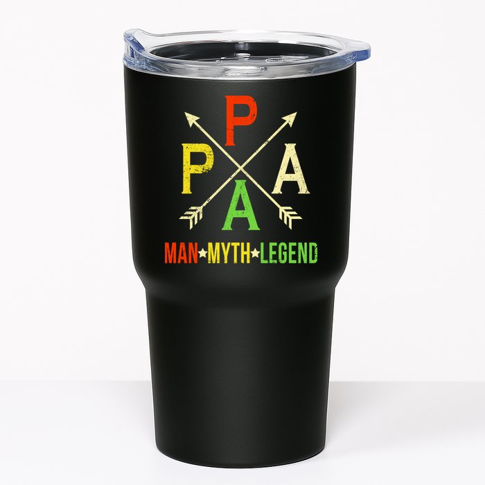 Papa The Man Myth Legend Arrow Cross Tumbler