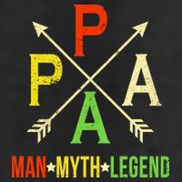 Papa The Man Myth Legend Arrow Cross Golf Towel