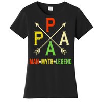 Papa The Man Myth Legend Arrow Cross Women's T-Shirt