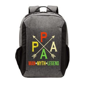 Papa The Man Myth Legend Arrow Cross Vector Backpack