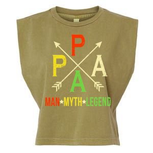 Papa The Man Myth Legend Arrow Cross Garment-Dyed Women's Muscle Tee