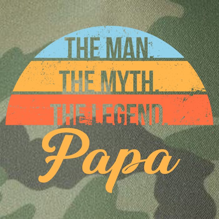 Papa The Man Myth Legend Retro Legacy Tie Dye Trucker Hat