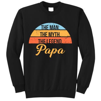 Papa The Man Myth Legend Retro Sweatshirt