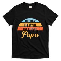 Papa The Man Myth Legend Retro T-Shirt