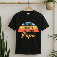 Papa The Man Myth Legend Retro T-Shirt