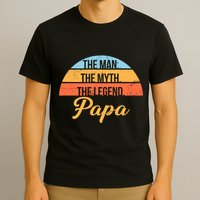 Papa The Man Myth Legend Retro T-Shirt