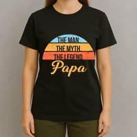 Papa The Man Myth Legend Retro T-Shirt
