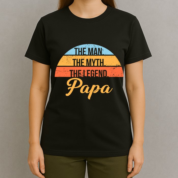 Papa The Man Myth Legend Retro T-Shirt