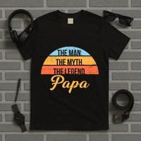 Papa The Man Myth Legend Retro T-Shirt