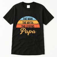 Papa The Man Myth Legend Retro Tall T-Shirt