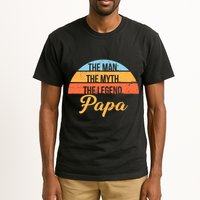 Papa The Man Myth Legend Retro Tall T-Shirt