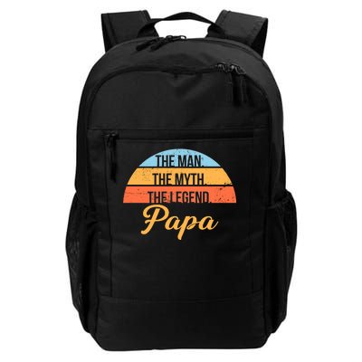 Papa The Man Myth Legend Retro Daily Commute Backpack