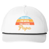 Papa The Man Myth Legend Retro Snapback Five-Panel Rope Hat