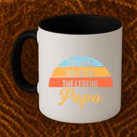 Papa The Man Myth Legend Retro Mug