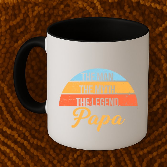 Papa The Man Myth Legend Retro Mug