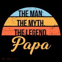 Papa The Man Myth Legend Retro Sustainable Beanie