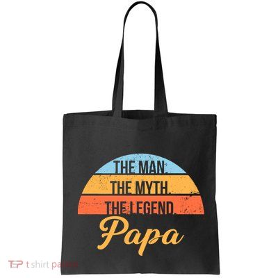 Papa The Man Myth Legend Retro Bag