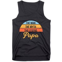 Papa The Man Myth Legend Retro Tank Top