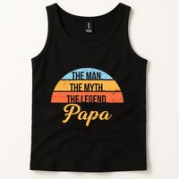 Papa The Man Myth Legend Retro Tank Top