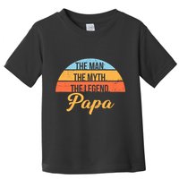 Papa The Man Myth Legend Retro Toddler T-Shirt