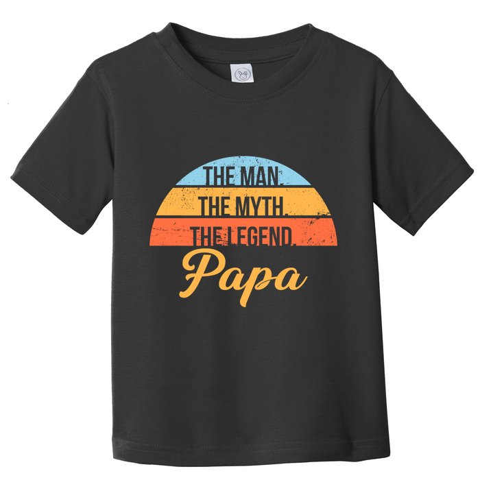 Papa The Man Myth Legend Retro Toddler T-Shirt
