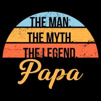 Papa The Man Myth Legend Retro Toddler T-Shirt