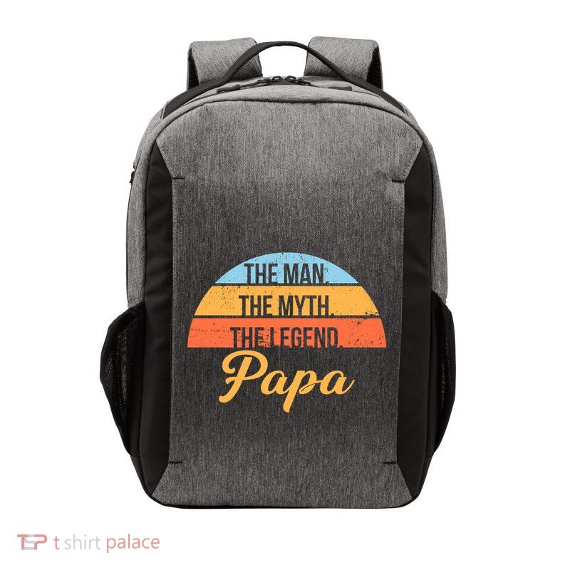 Papa The Man Myth Legend Retro Vector Backpack