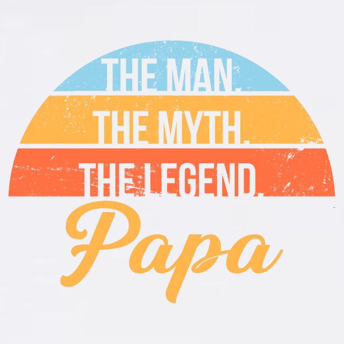 Papa The Man Myth Legend Retro Garment-Dyed Sweatshirt