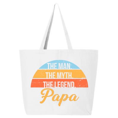 Papa The Man Myth Legend Retro 25L Jumbo Tote