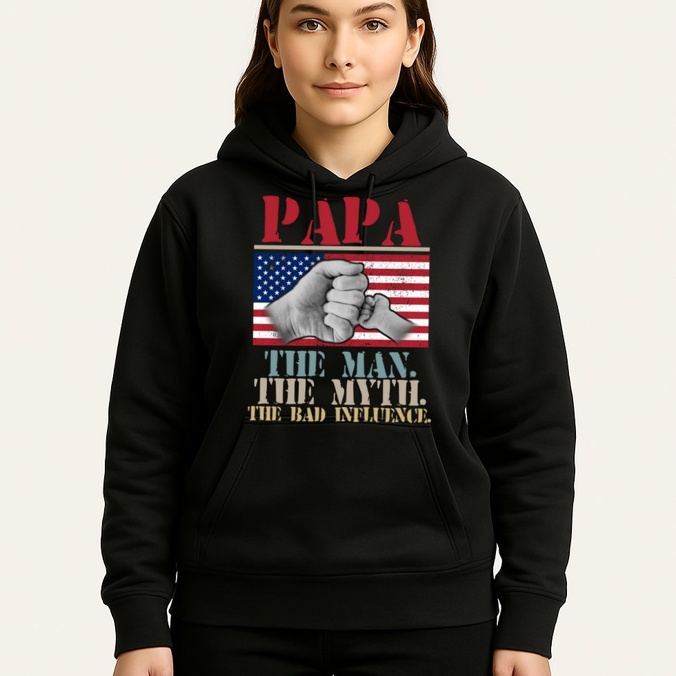 Papa The Man The Myth The Bad Influence Father's Day Hoodie