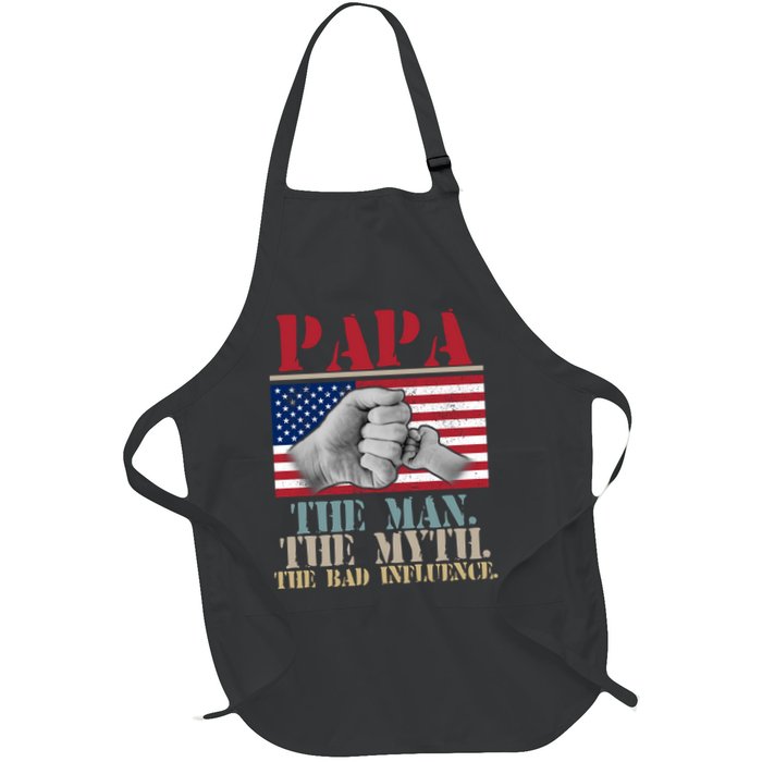 Papa The Man The Myth The Bad Influence Father's Day Apron