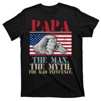 Papa The Man The Myth The Bad Influence Father's Day T-Shirt