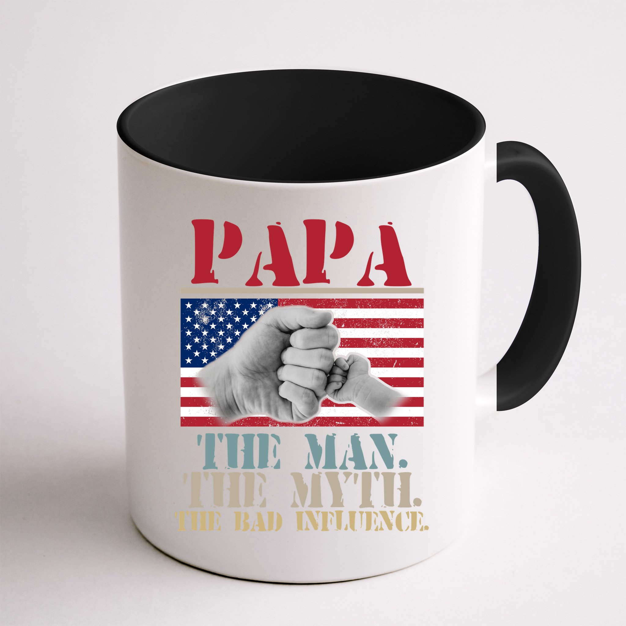 Papa The Man The Myth The Bad Influence Father's Day Mug