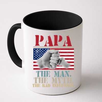 Papa The Man The Myth The Bad Influence Father's Day Mug