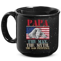 Papa The Man The Myth The Bad Influence Father's Day 15oz Campfire Ceramic Mug