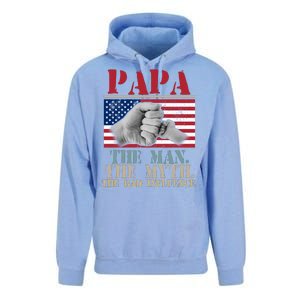 Papa The Man The Myth The Bad Influence Father's Day Unisex Surf Hoodie