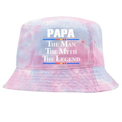 Papa The Man The Myth The Legend Tie-Dyed Bucket Hat