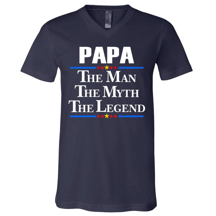 Papa The Man The Myth The Legend V-Neck T-Shirt