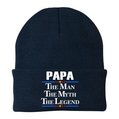 Papa The Man The Myth The Legend Knit Cap Winter Beanie